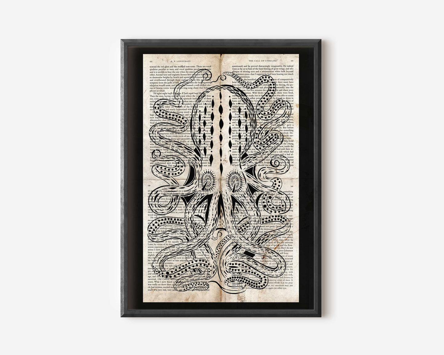 Lovecraft, The Call of Cthulhu Grunge Edition Wall Art Poster