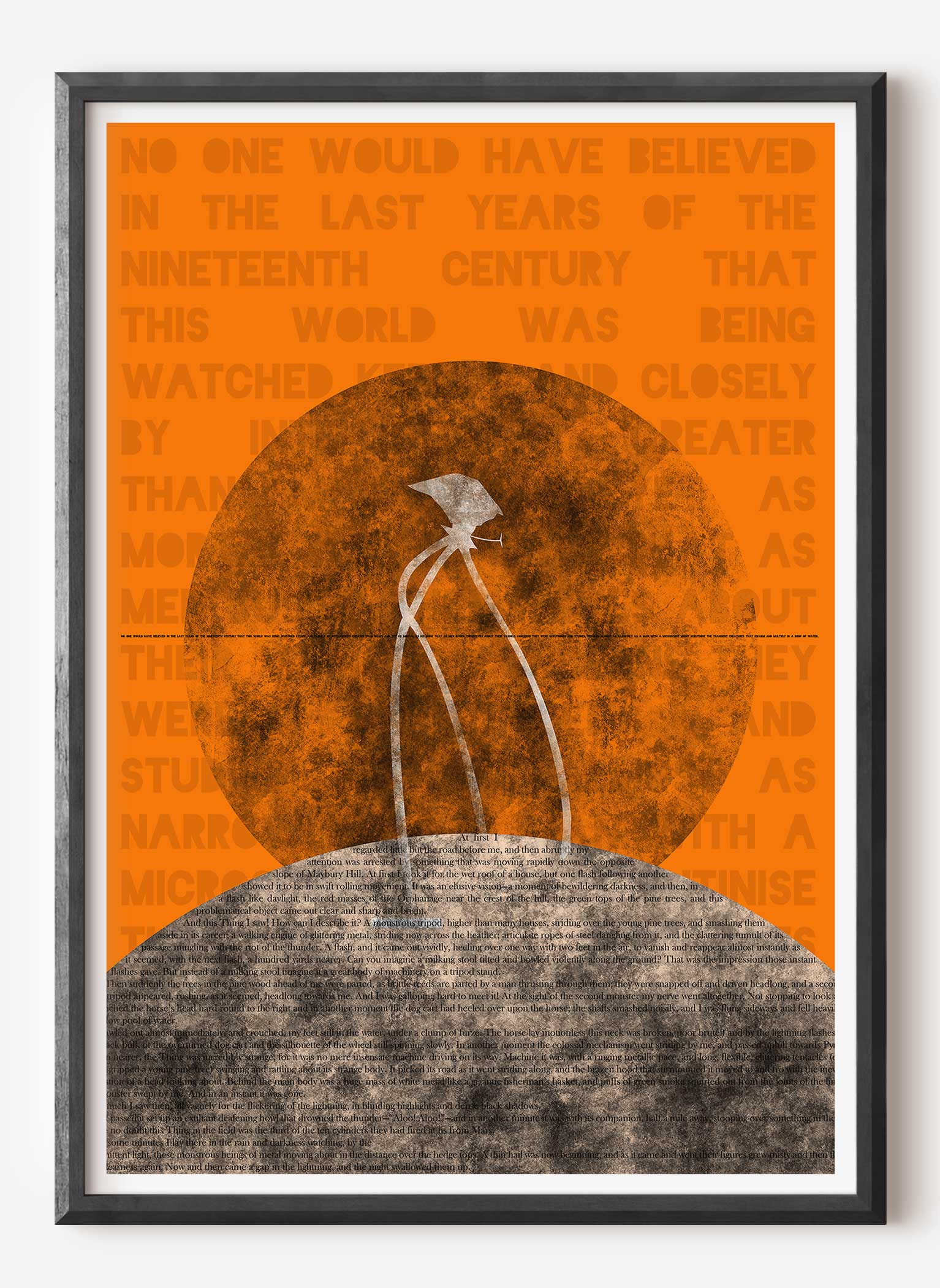 War of the Worlds// Monstrous Tripod in Clockwork Orange Fine Art Print