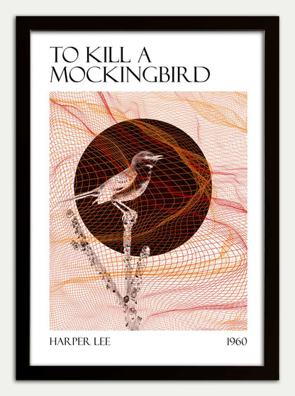 To Kill a Mockingbird Orange and Red Framed Print