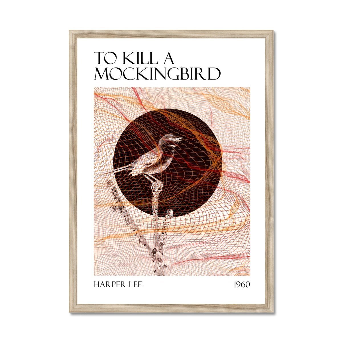 To Kill a Mockingbird Orange and Red Framed Print - James Voce // artist