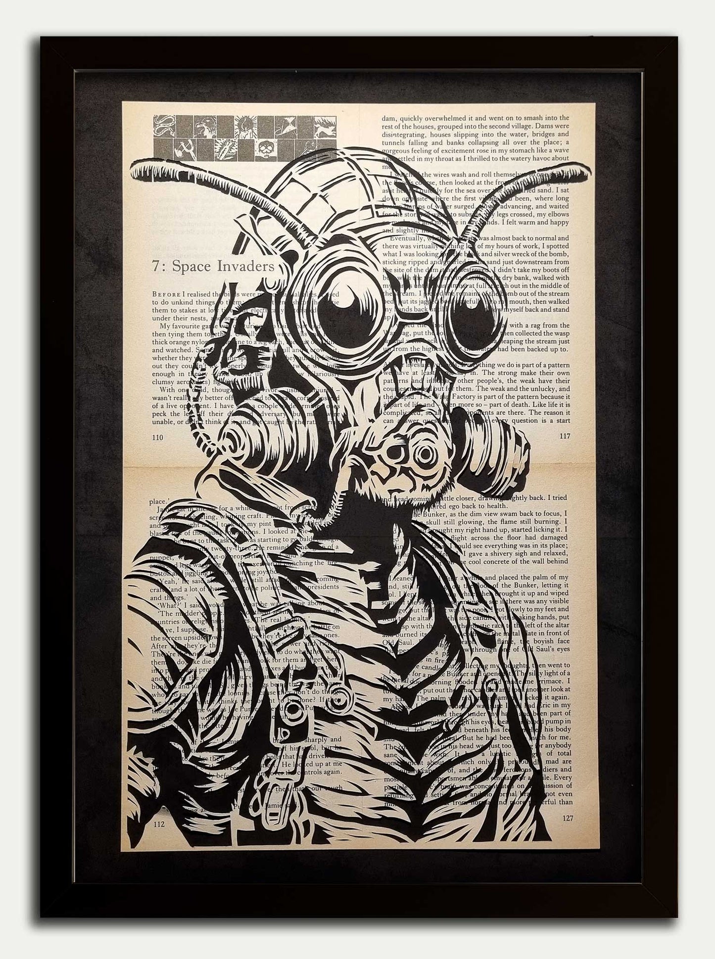The Wasp Factory// "Space Invaders" Original Papercut