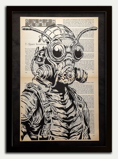 The Wasp Factory// "Space Invaders" Original Papercut