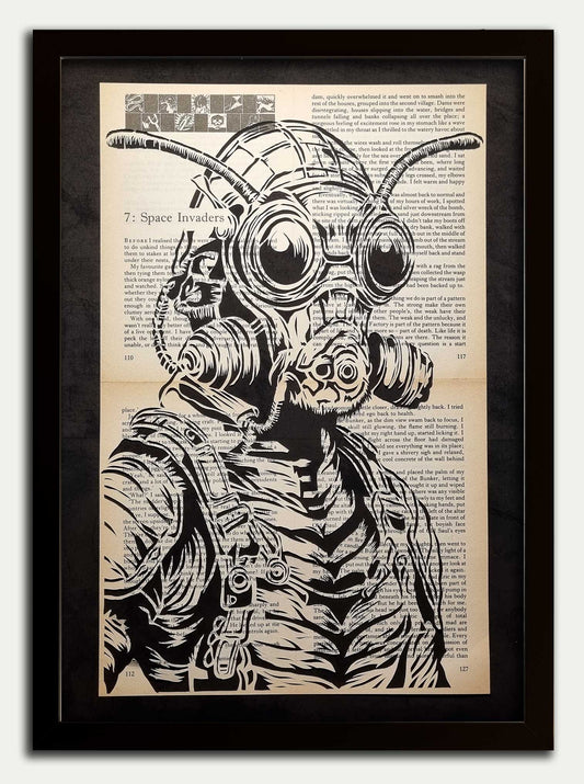 The Wasp Factory// "Space Invaders" Original Papercut