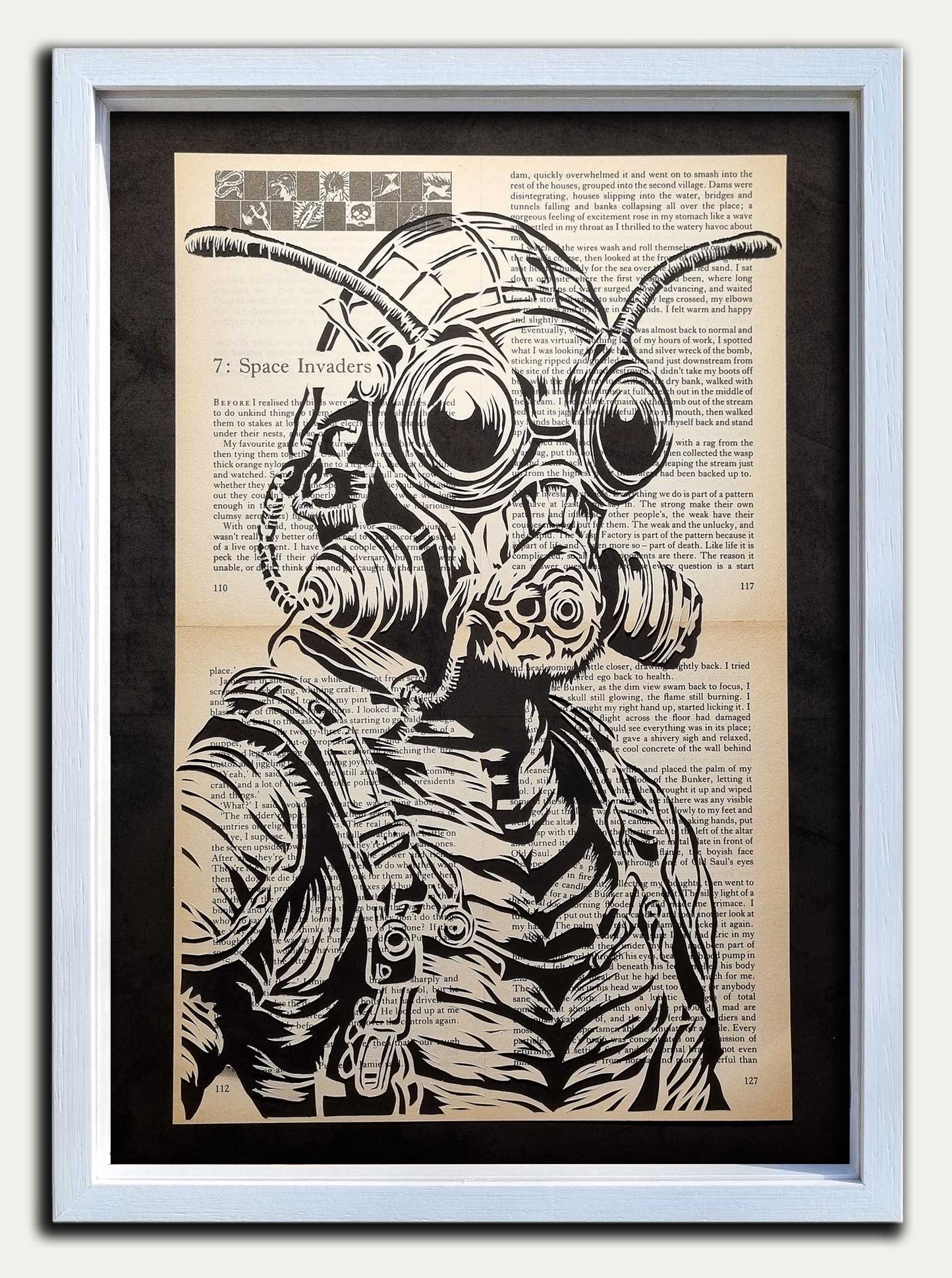 The Wasp Factory// "Space Invaders" Original Papercut