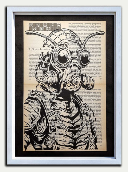 The Wasp Factory// "Space Invaders" Original Papercut