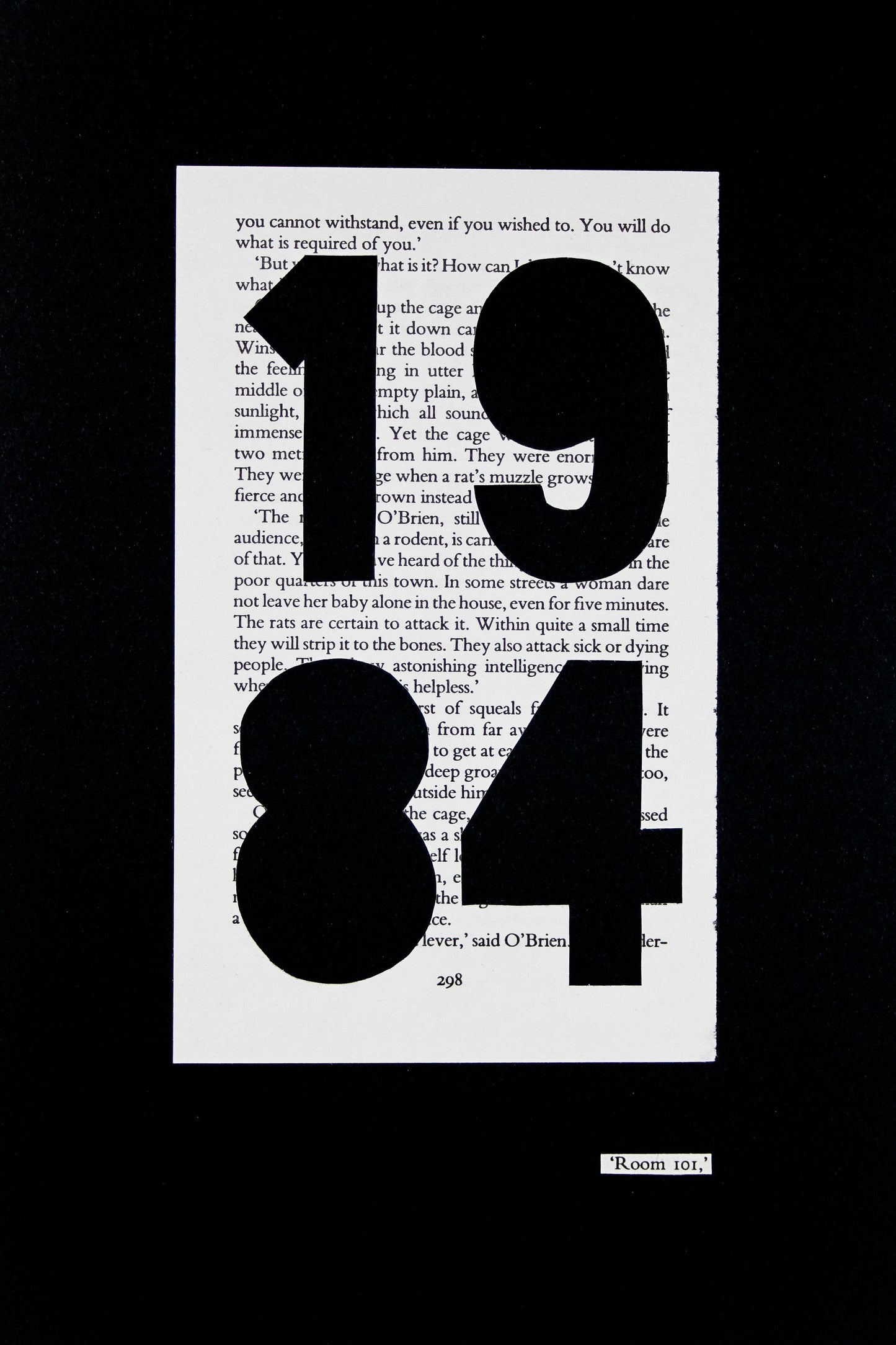 1984 "ROOM 101.298" Single Paper Cut | Limited Edition 1 of 1 - James Voce // artist