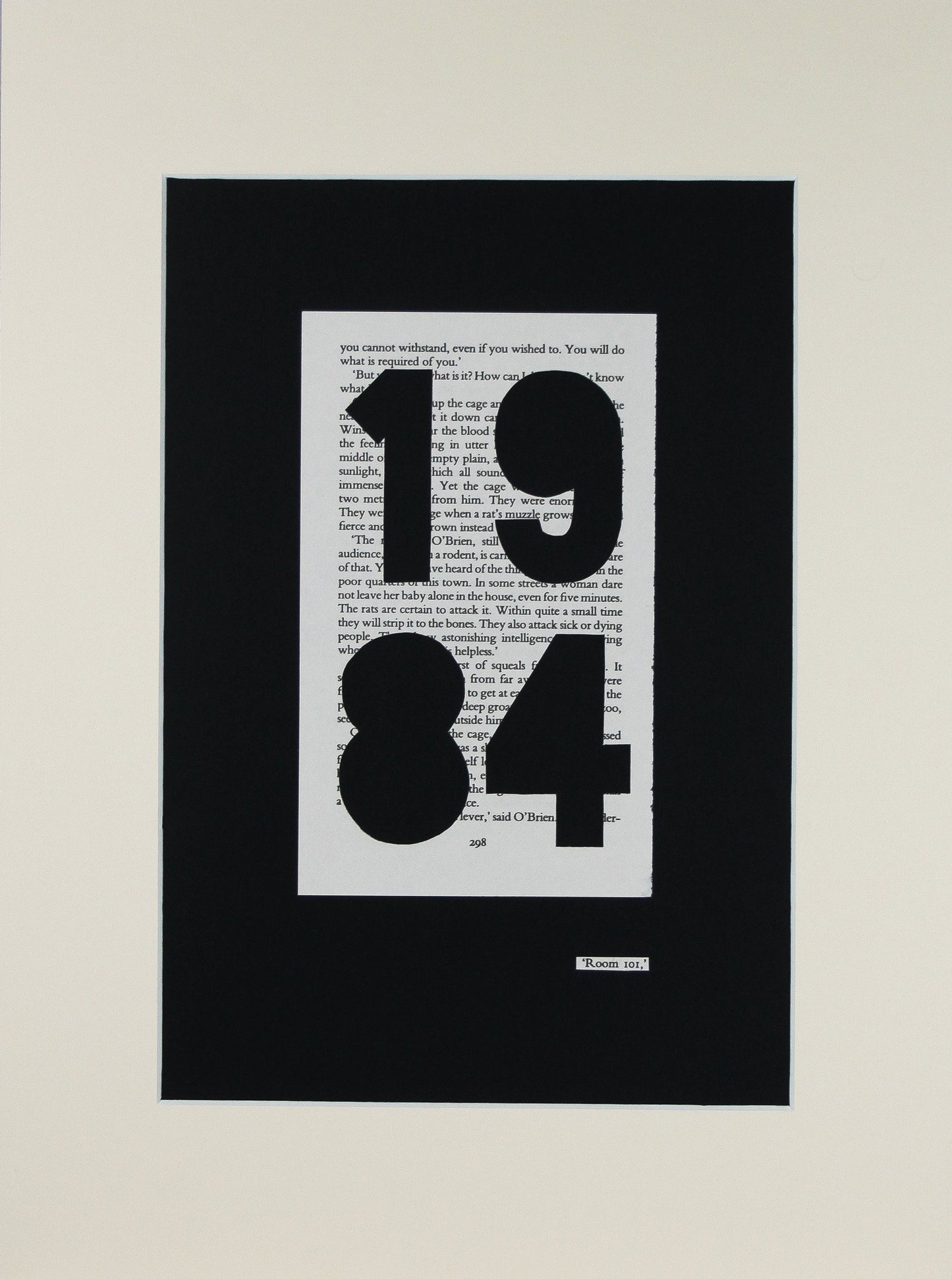 1984 "ROOM 101.298" Single Paper Cut | Limited Edition 1 of 1 - James Voce // artist