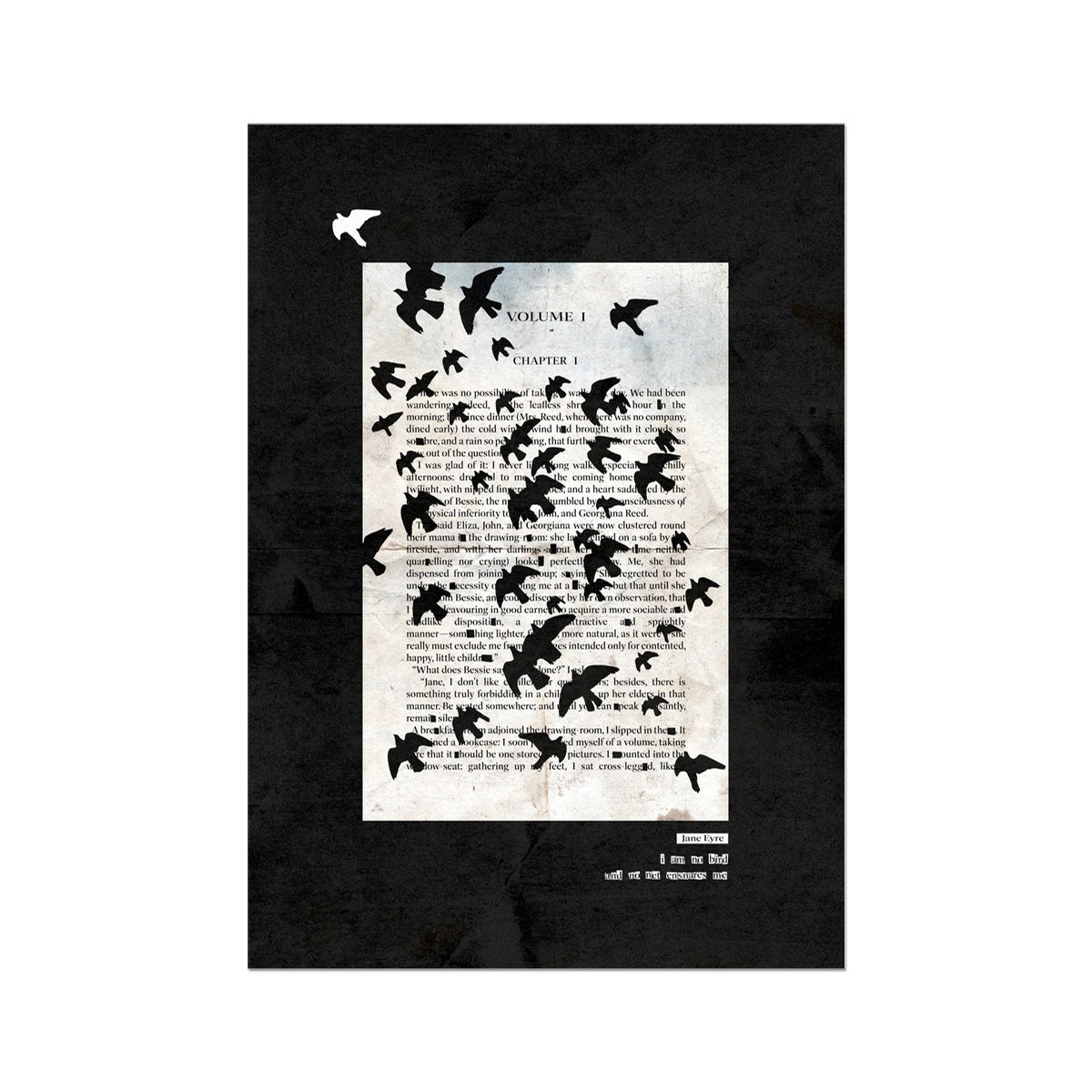 Jane Eyre// Free Bird Wall Art Poster