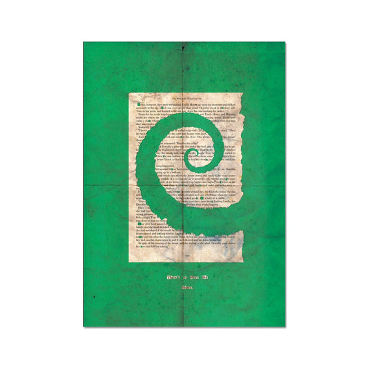 Wizard of Oz Emerald Grunge Fine Art Print 60 x 90 inch