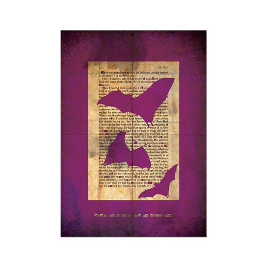Dracula// Brooding Wings in Purple Wall Art Poster