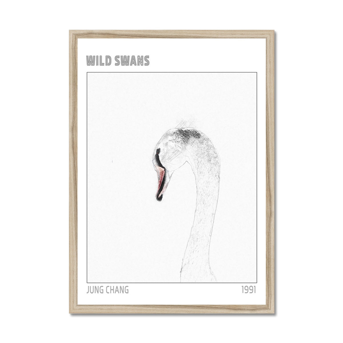 Swan "Wild Swans" Framed Print