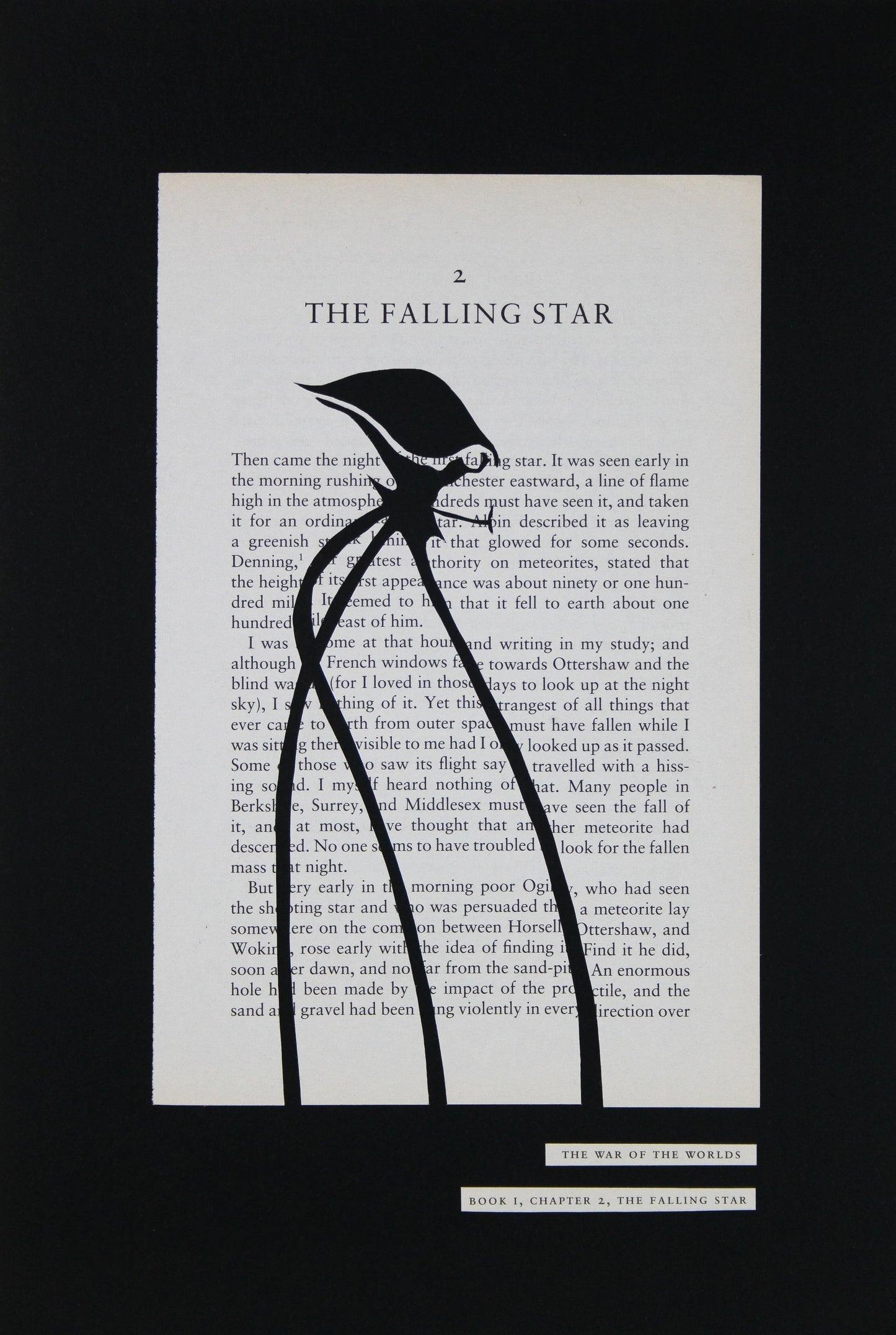 War of the Worlds "Falling Star & Tripod 13" | Single Paper Cut | 1 of 1