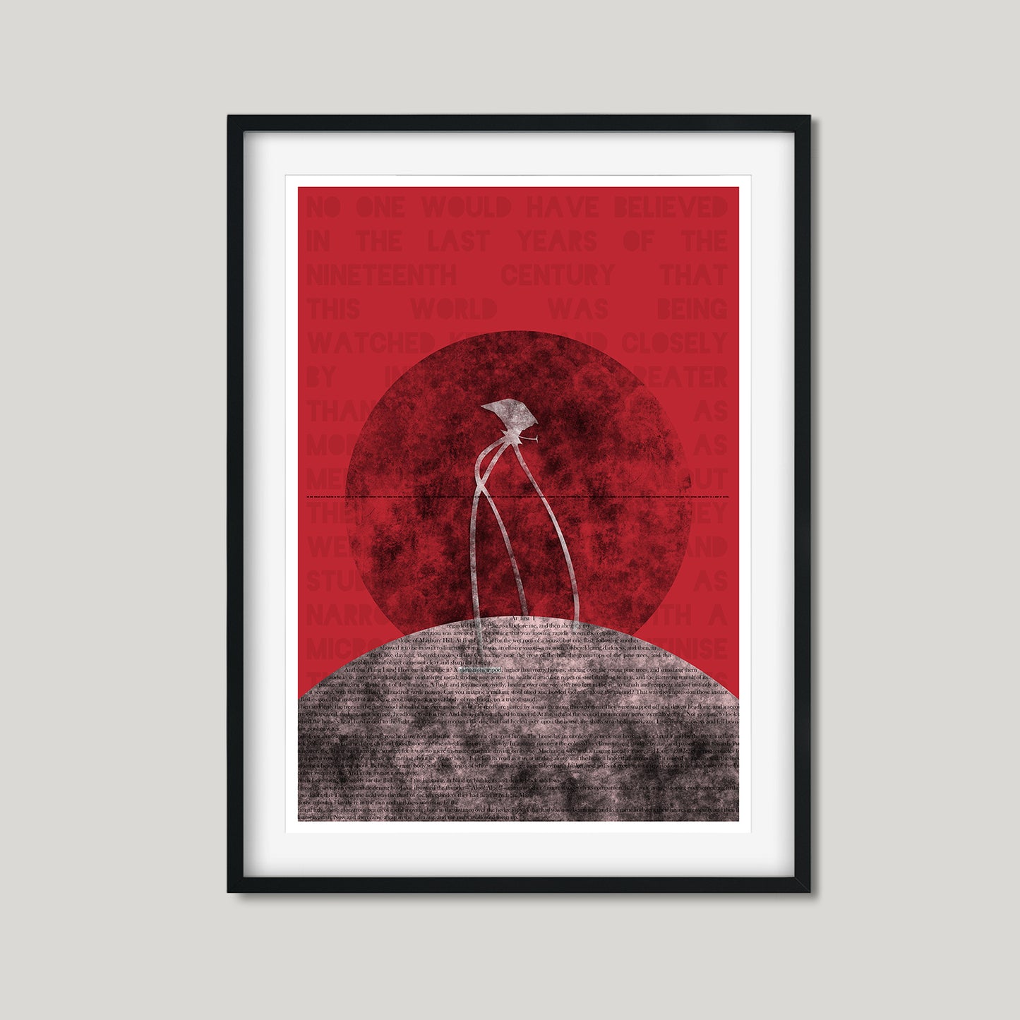 Monstrous Tripod in Mars Red A1 Print