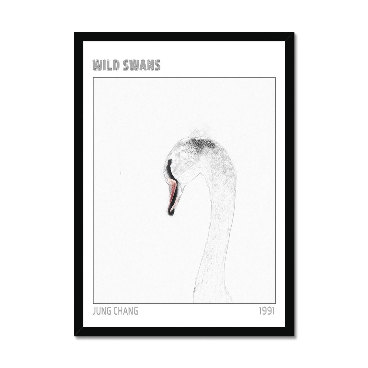 Swan "Wild Swans" Framed Print