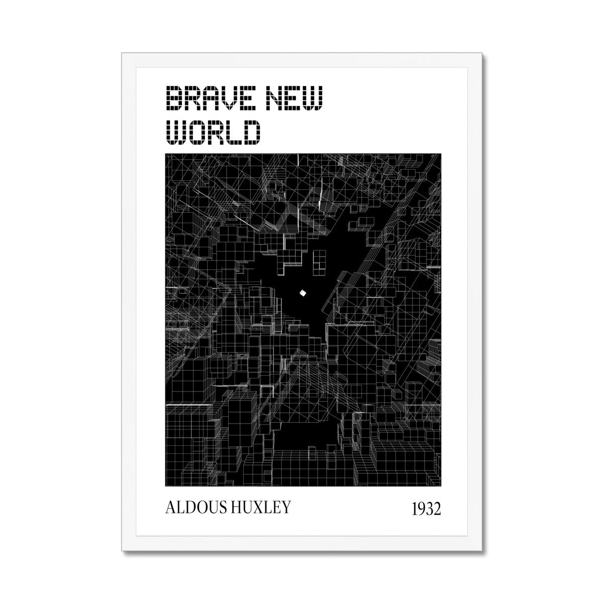 Brave New World "Free" Black and White Framed Print - James Voce // artist