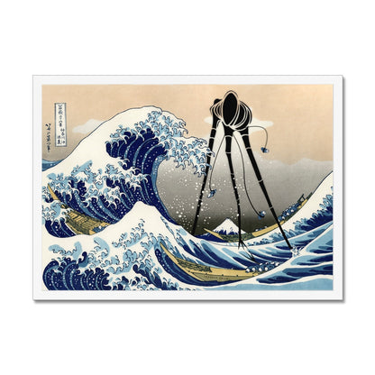 The Great Wave & The Monstrous Tripod Fine Art Print