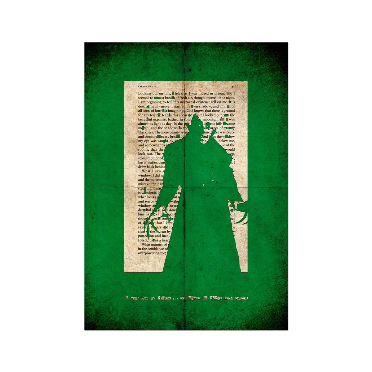 Dracula// Nosferatu 41 in Green Part 1 Wall Art Poster