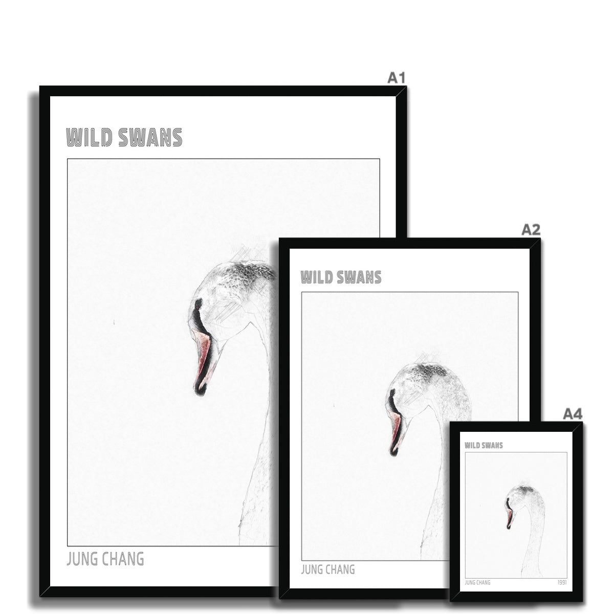 Swan "Wild Swans" Framed Print