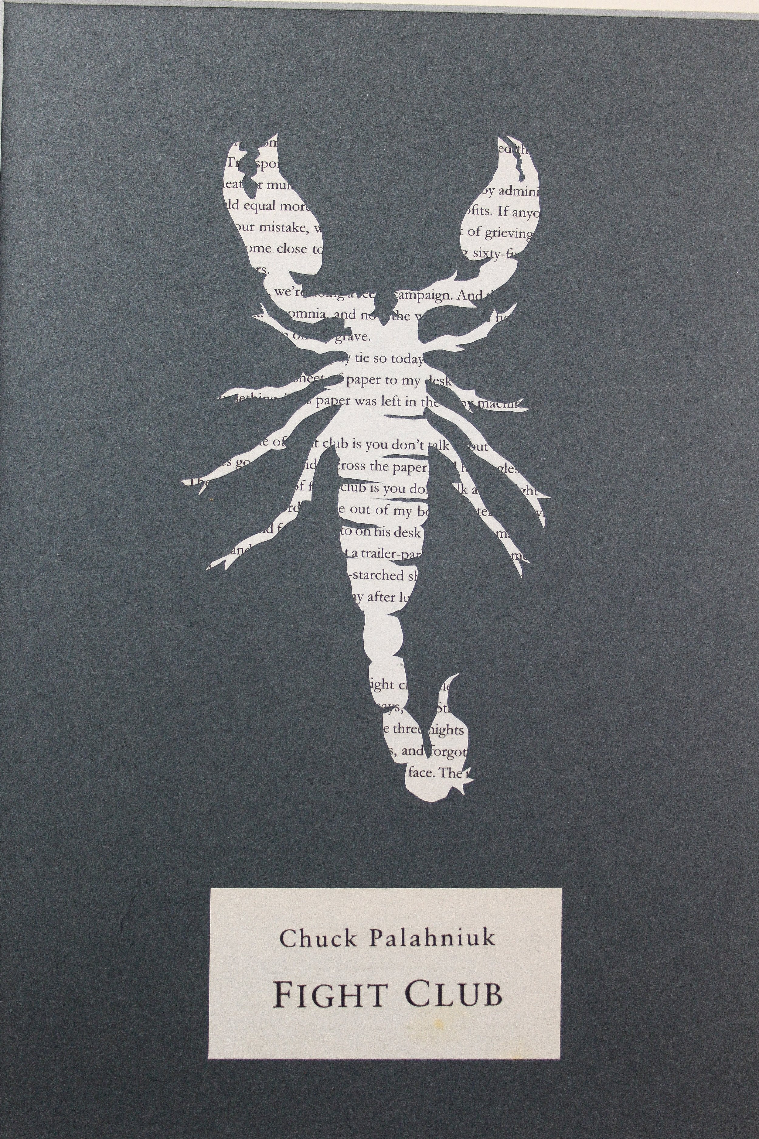 Fight Club "Scorpion 96" | Double Paper Cut | Limited Edition 1 of 1 - James Voce // artist