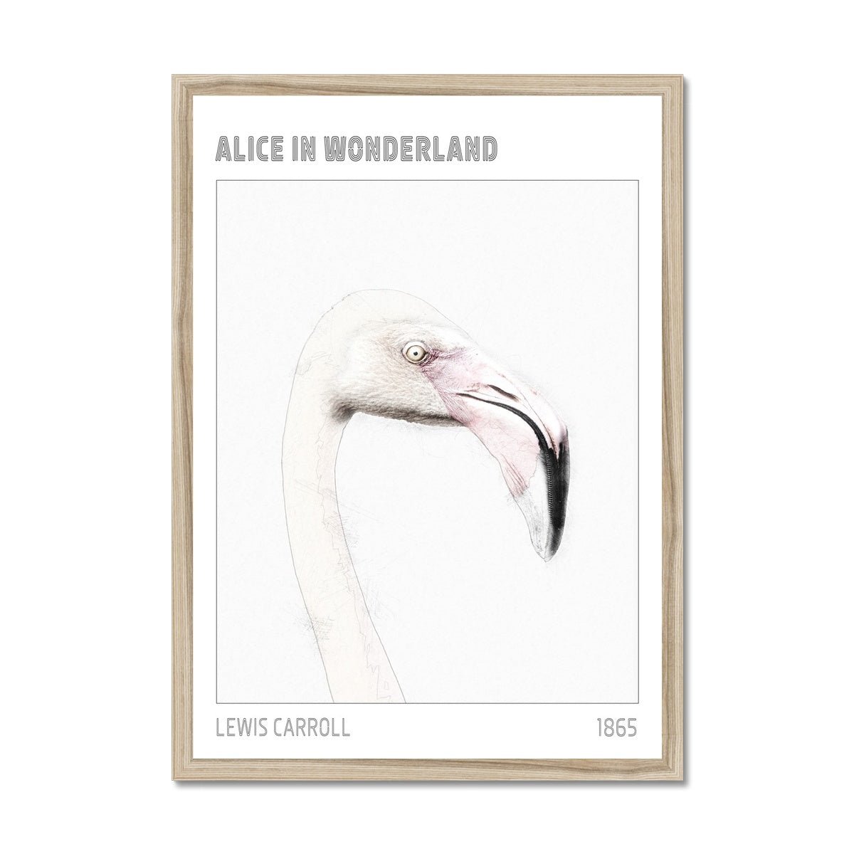 Flamingo "Alice in Wonderland" Framed Print - James Voce // artist