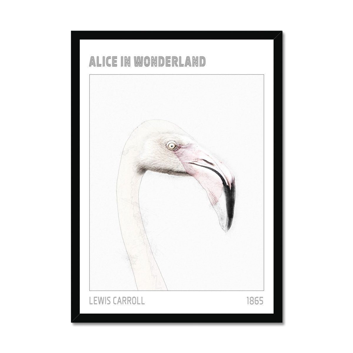 Flamingo "Alice in Wonderland" Framed Print - James Voce // artist