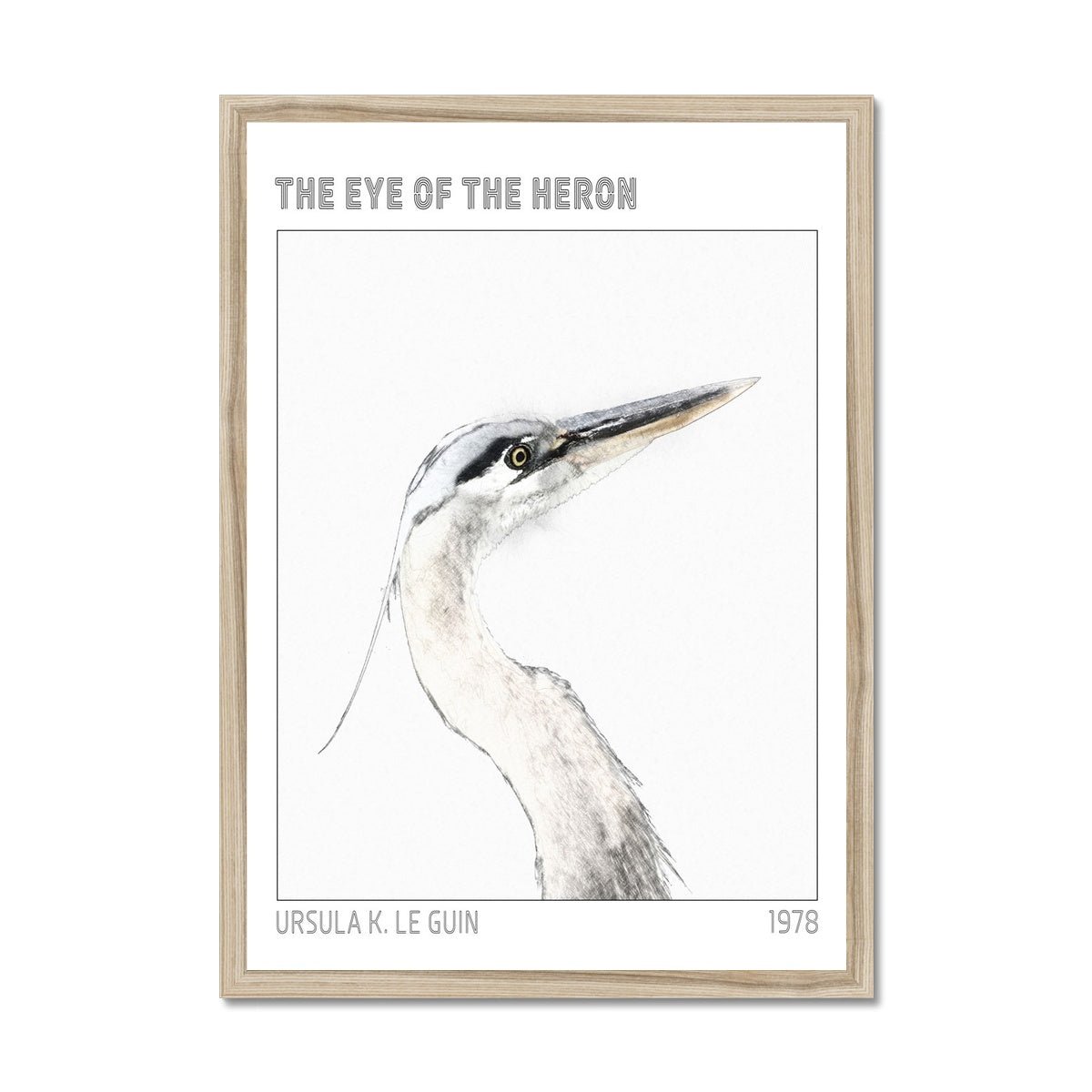 Heron "Eye of the Heron" Framed Print - James Voce // artist