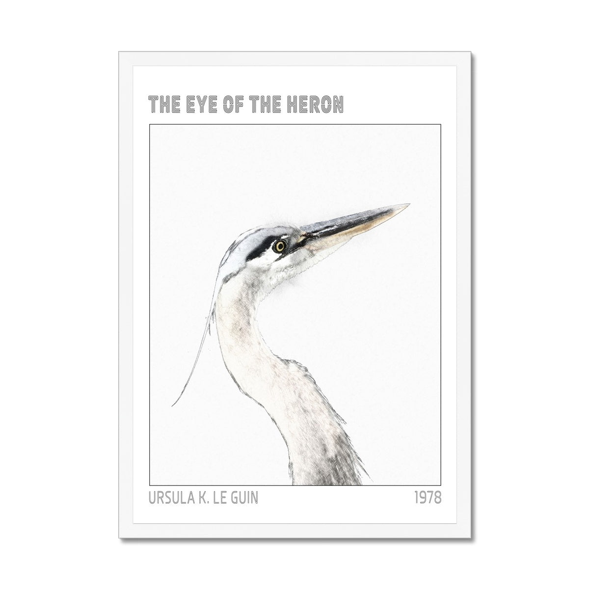 Heron "Eye of the Heron" Framed Print - James Voce // artist