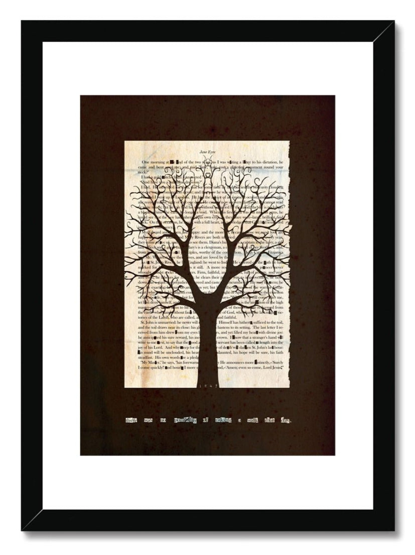 Jane Eyre Black Grunge Chestnut Fine Art Print - James Voce // artist