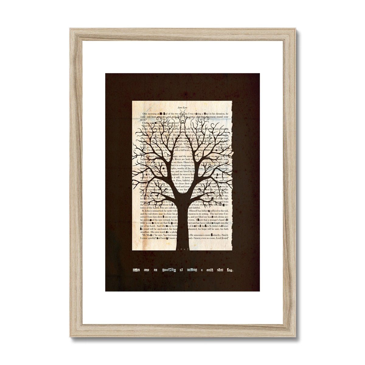 Jane Eyre Black Grunge Chestnut Fine Art Print - James Voce // artist