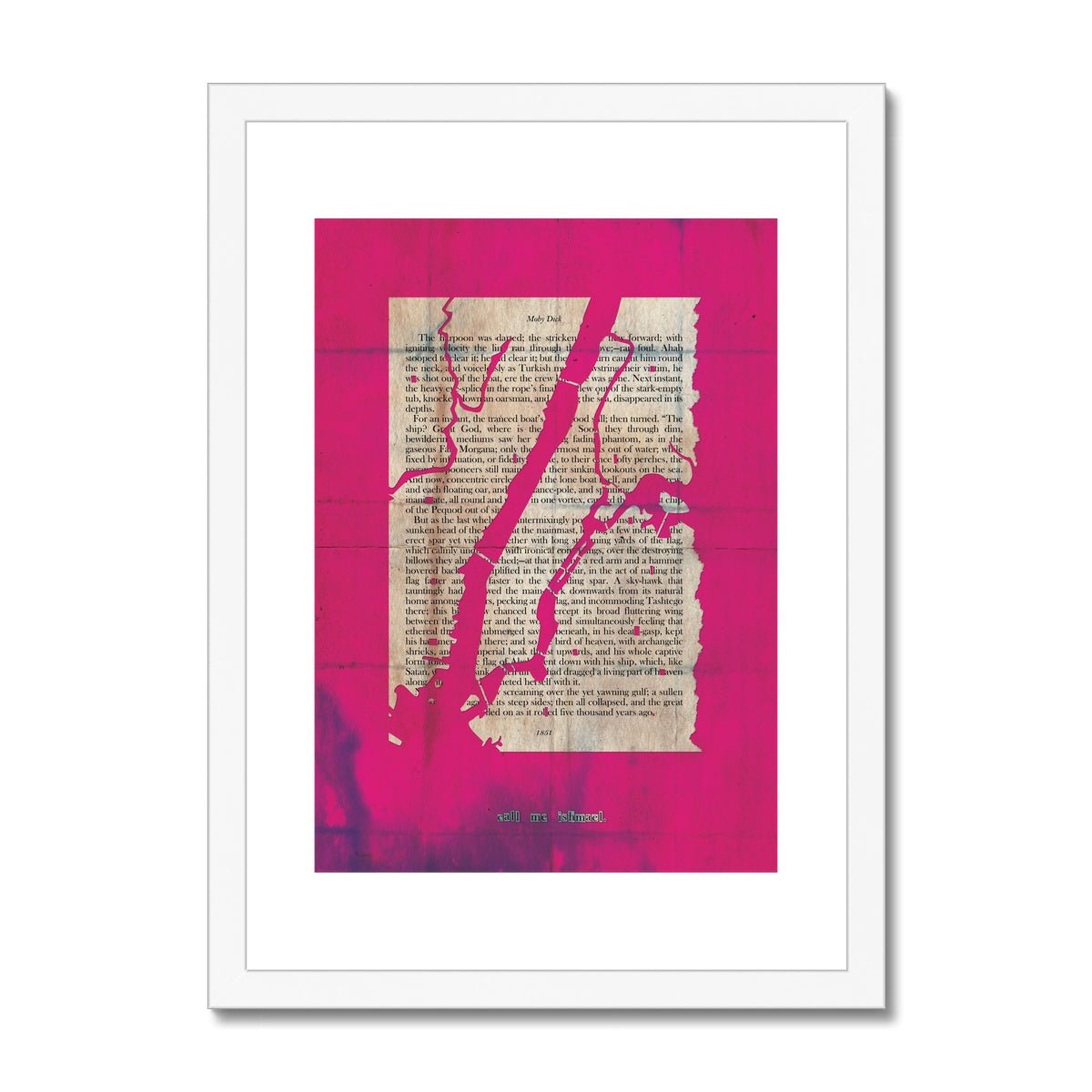 Moby Dick "Manhattan Island" in PINK Fine Art Print - James Voce // artist