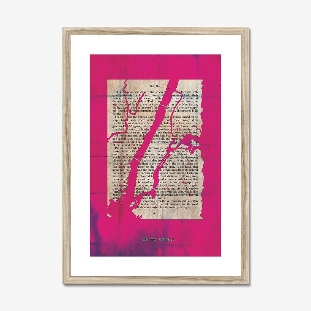 Moby Dick "Manhattan Island" in PINK Fine Art Print - James Voce // artist