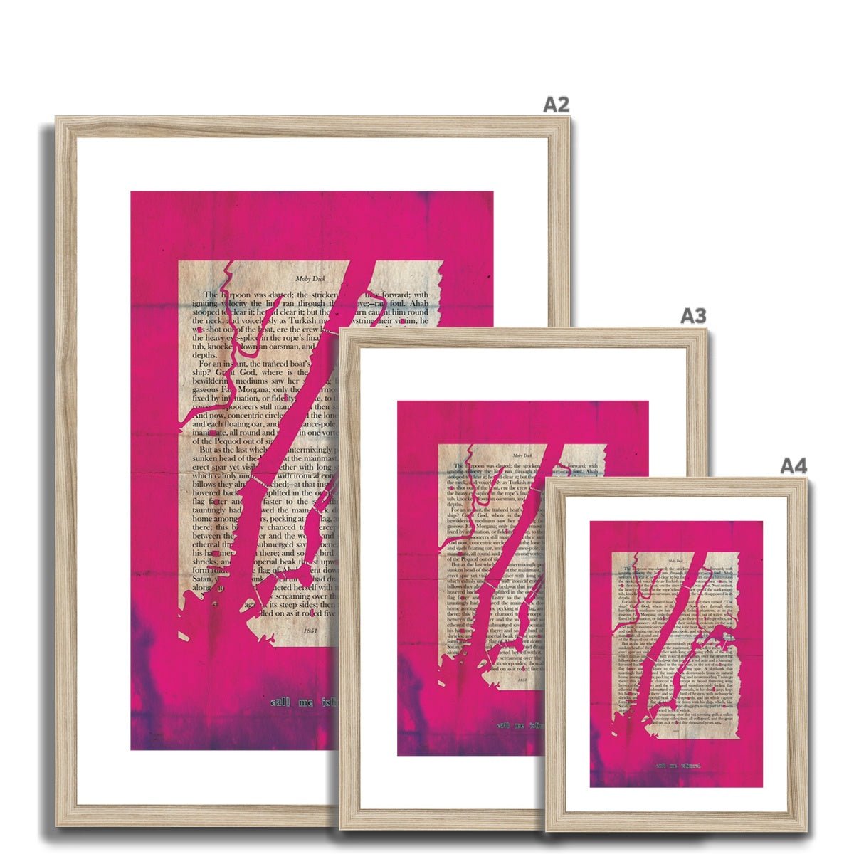 Moby Dick "Manhattan Island" in PINK Fine Art Print - James Voce // artist