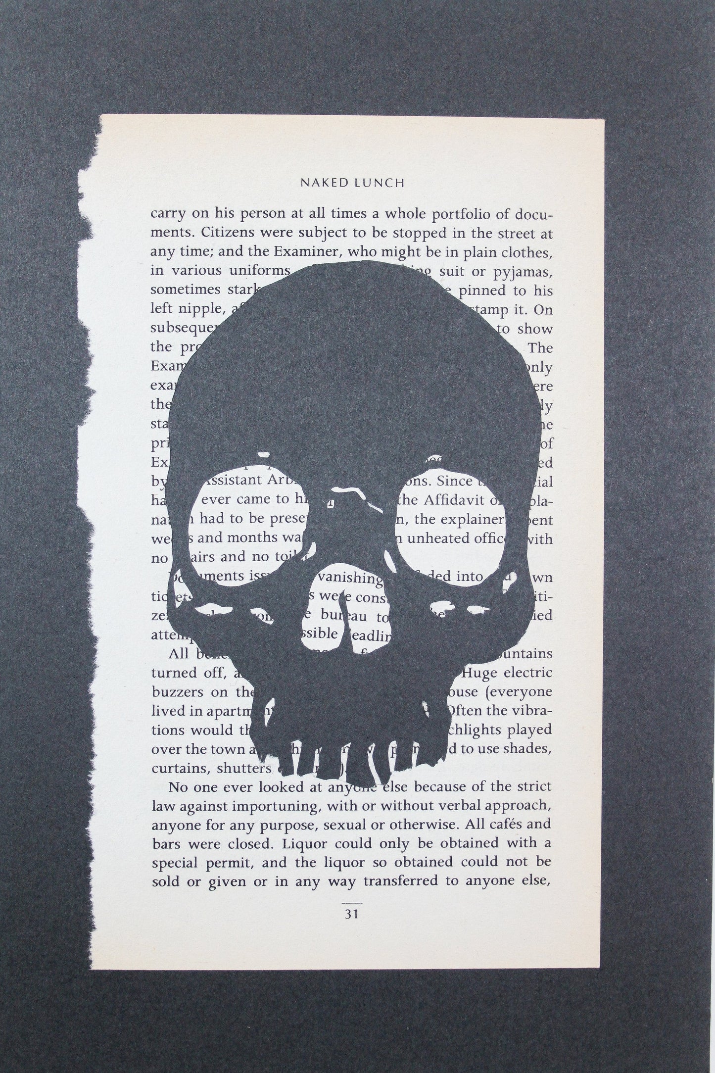 Naked Lunch "Skull 31" | Double Paper Cut | Limited Edition 1 of 1 - James Voce // artist