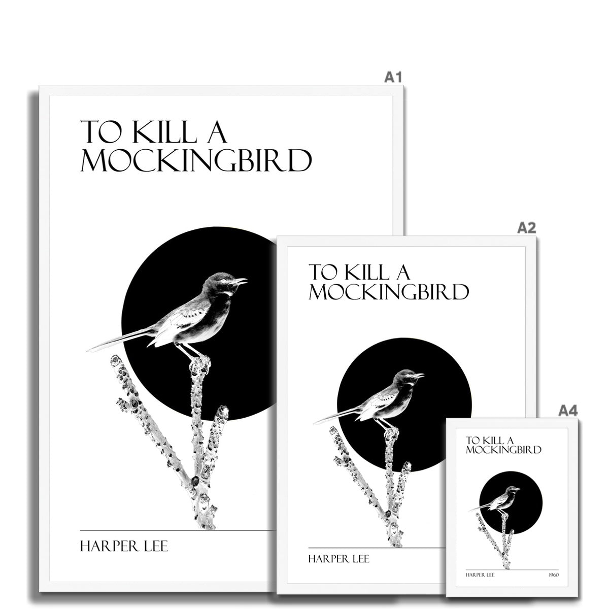 To Kill a Mockingbird "Black and White" Framed Print - James Voce // artist