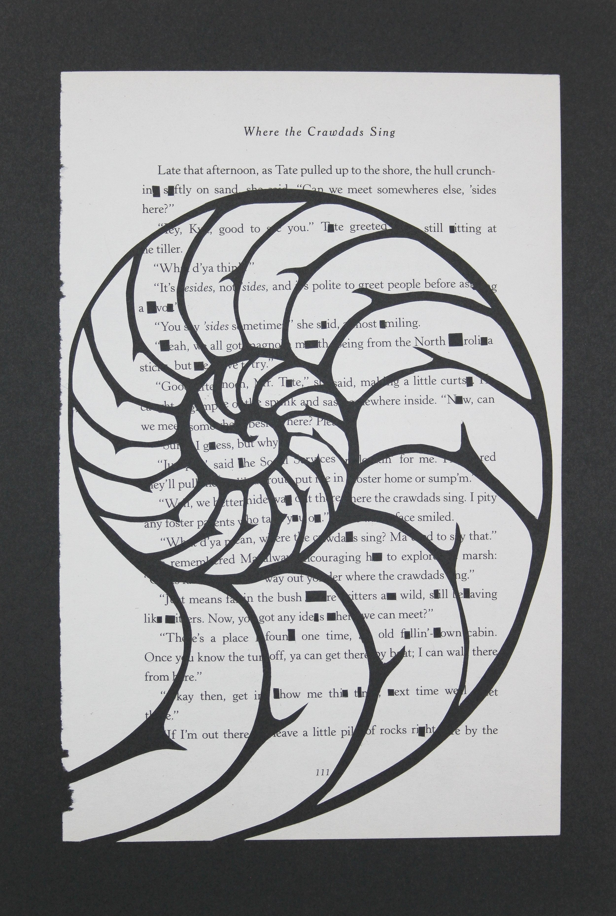 Where the Crawdads Sing "Way Out Yonder with Nautilus Shell 111" | Double Paper Cut | Limited Edition 1 of 1 - James Voce // artist