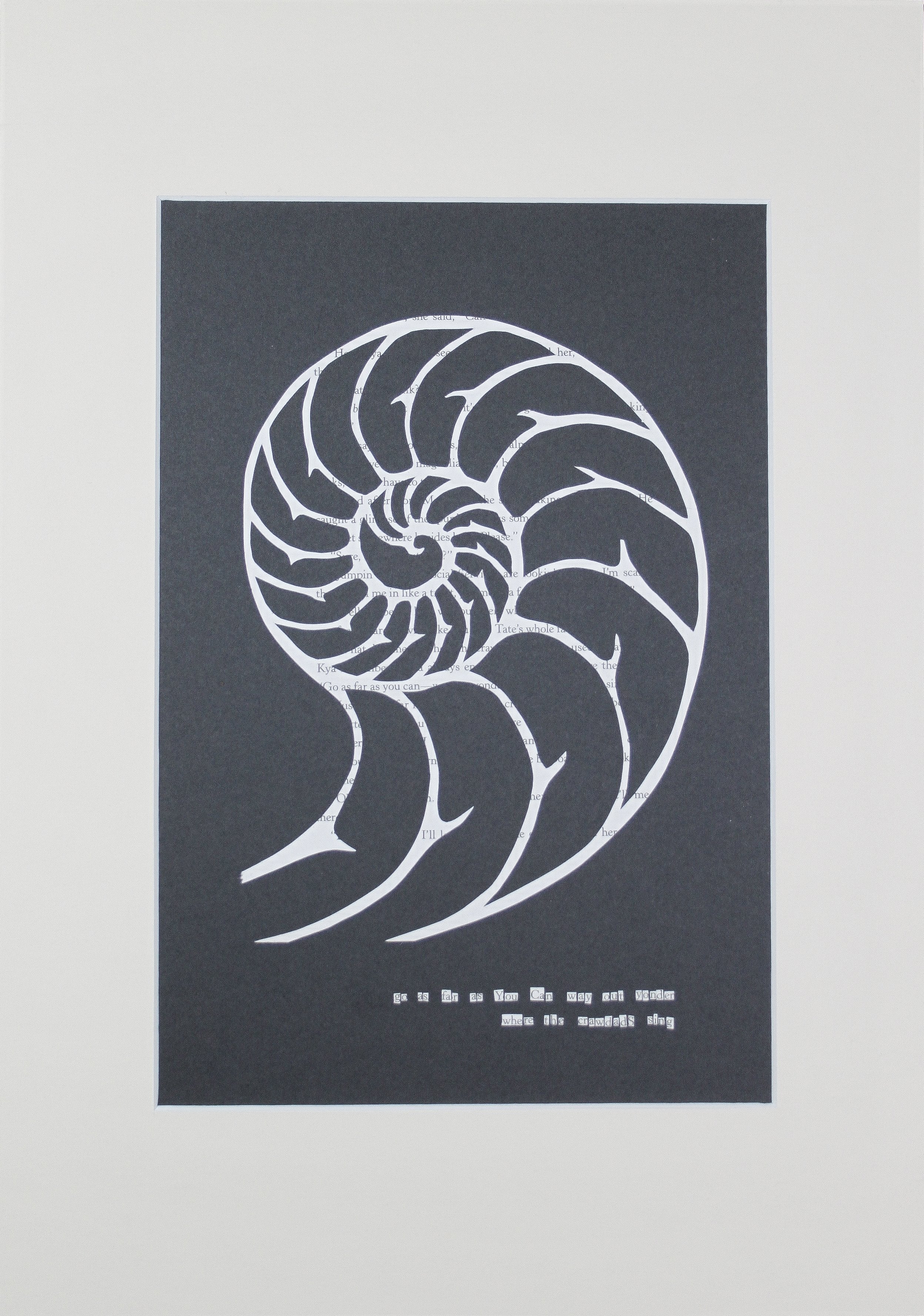 Where the Crawdads Sing "Way Out Yonder with Nautilus Shell 111" | Double Paper Cut | Limited Edition 1 of 1 - James Voce // artist