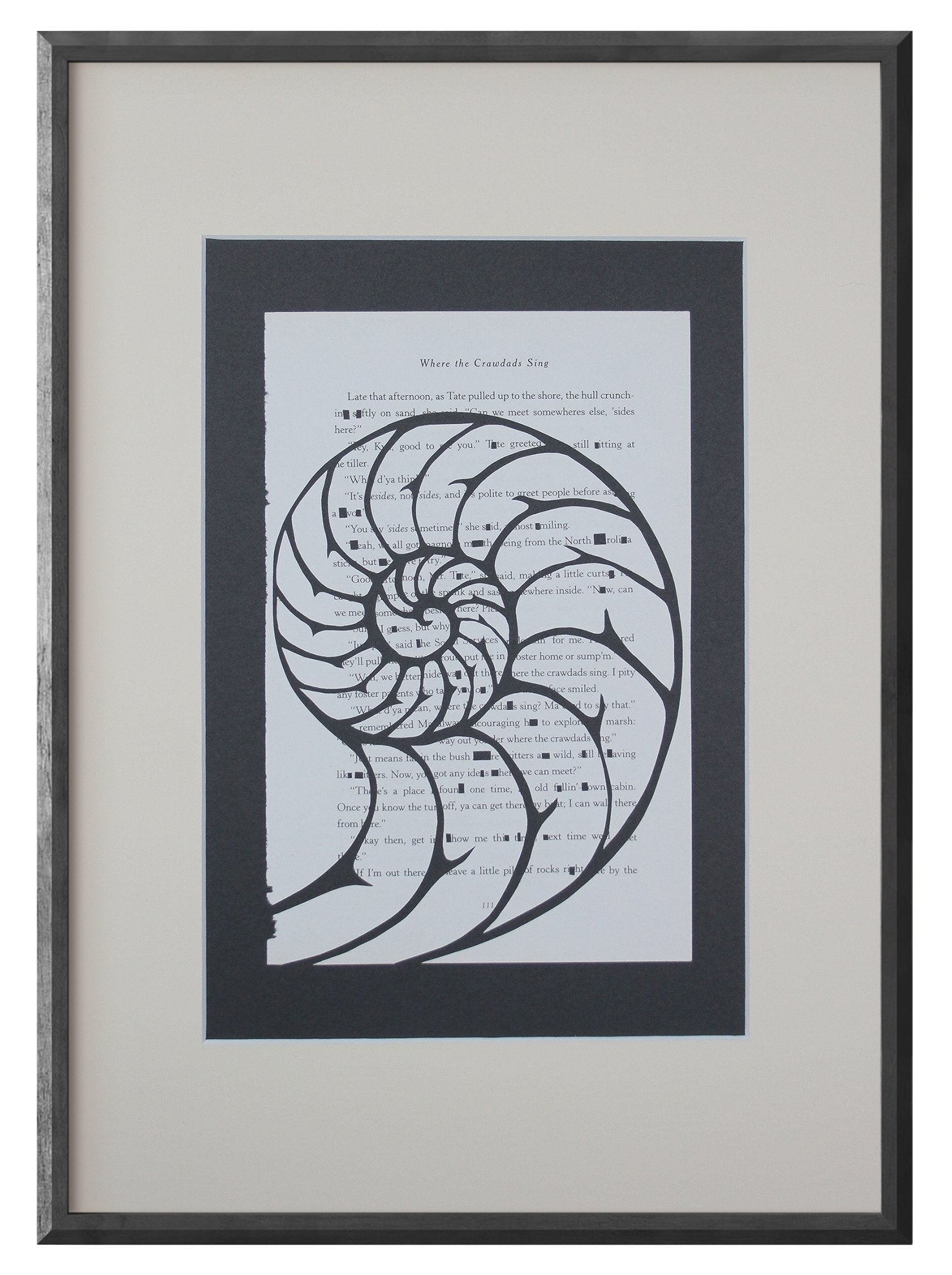 Where the Crawdads Sing "Way Out Yonder with Nautilus Shell 111" | Double Paper Cut | Limited Edition 1 of 1 - James Voce // artist